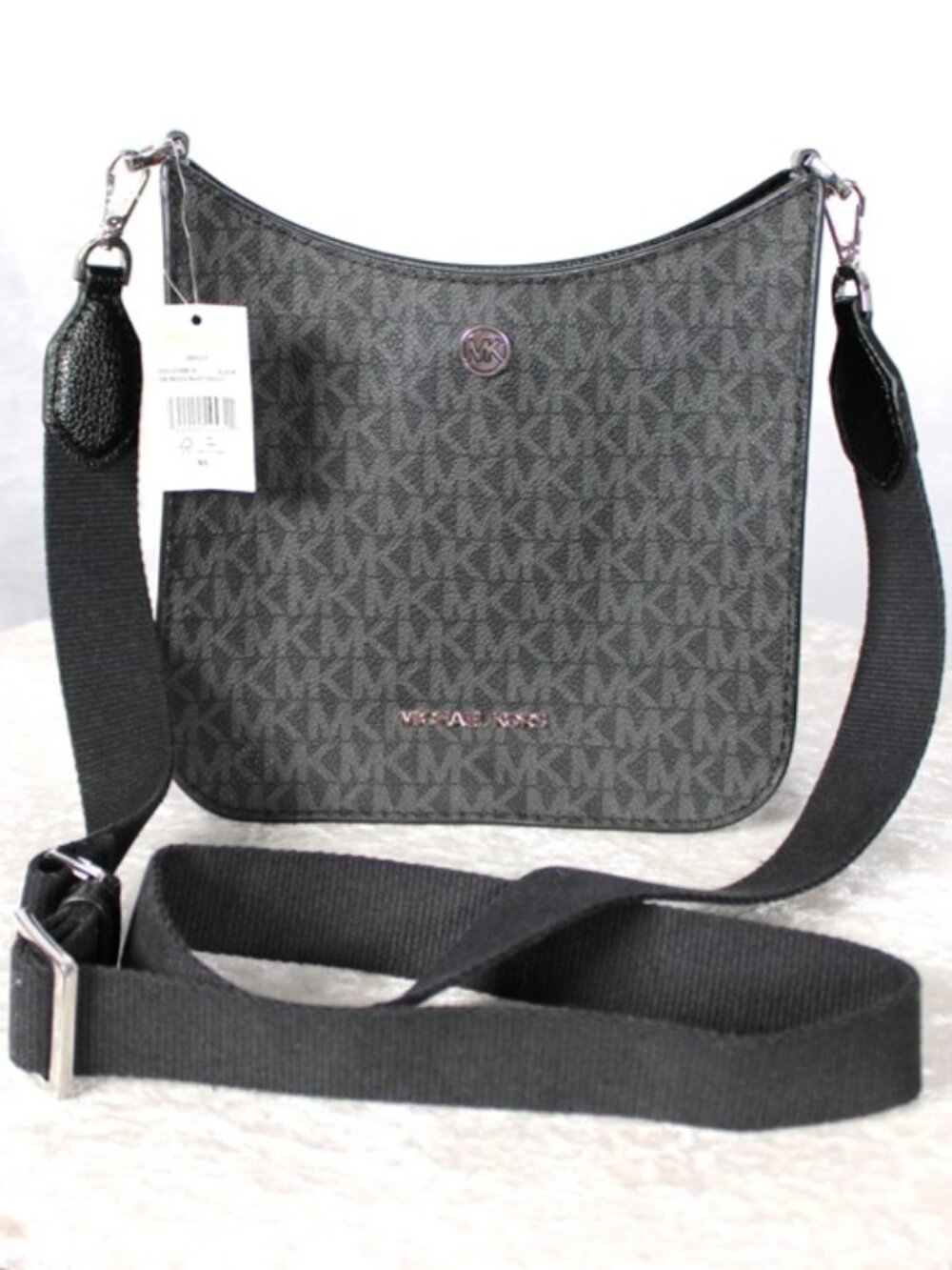 Michael Kors Briley Small Messenger Crossbody Black MK Signature